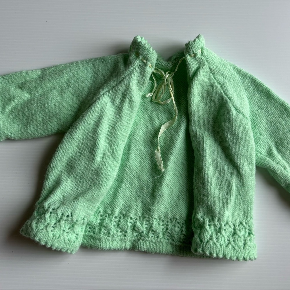 Vintage Green Crochet Vest
